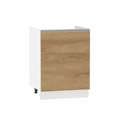 ADAMA mosogatószekrény - szélesség 60 cm, hickory natúr / fehér, lábak 15 cm