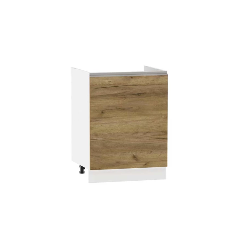 ADAMA mosogatószekrény - szélesség 60 cm, craft tölgyfa arany / fehér, lábak 10 cm