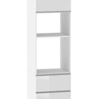 Kombinált szekrény beépített készülékekhez ADAMA - szélesség 60 cm, fényes fehér / fehér, lábak 15 cm