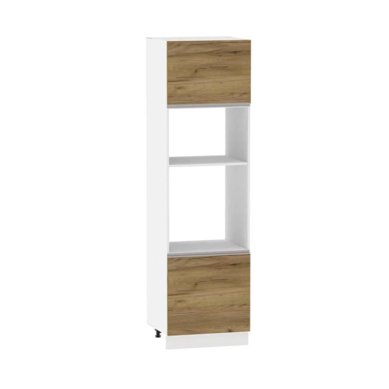 Konyhaszekrény beépített készülékekhez ADAMA - szélesség 60 cm, artisan tölgy arany / fehér, lábak 15 cm