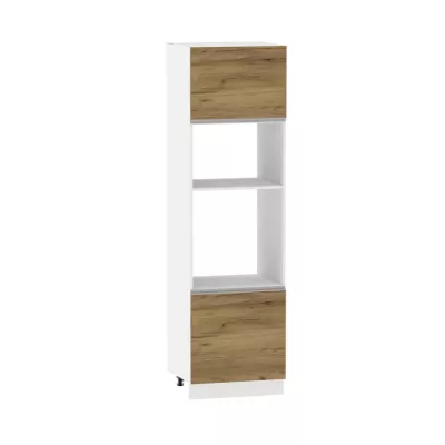 Konyhaszekrény beépített készülékekhez ADAMA - szélesség 60 cm, artisan tölgy arany / fehér, lábak 15 cm
