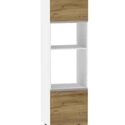 Konyhaszekrény beépített készülékekhez ADAMA - szélesség 60 cm, artisan tölgy arany / fehér, lábak 10 cm