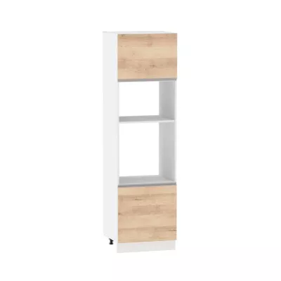 Konyhaszekrény beépített készülékekhez ADAMA - szélesség 60 cm, artisan bükk / fehér, 10 cm lábak
