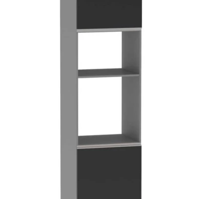 Konyhaszekrény beépített készülékekhez ADAMA - szélesség 60 cm, fekete / szürke, lábak 10 cm