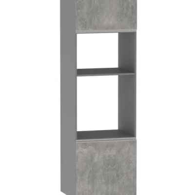 Konyhaszekrény beépített készülékekhez ADAMA - szélesség 60 cm, világos műbeton / szürke, 15 cm lábak