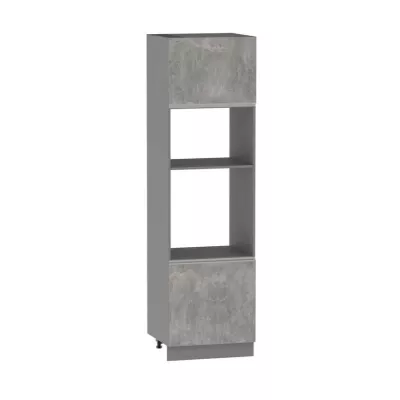 Konyhaszekrény beépített készülékekhez ADAMA - szélesség 60 cm, világos műbeton / szürke, 15 cm lábak