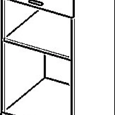 Konyhaszekrény beépített készülékekhez ADAMA - szélesség 60 cm, világos műbeton / szürke, 15 cm lábak