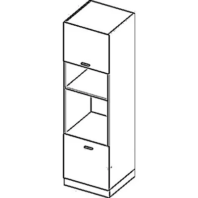Konyhaszekrény beépített készülékekhez ADAMA - szélesség 60 cm, világos műbeton / szürke, 15 cm lábak