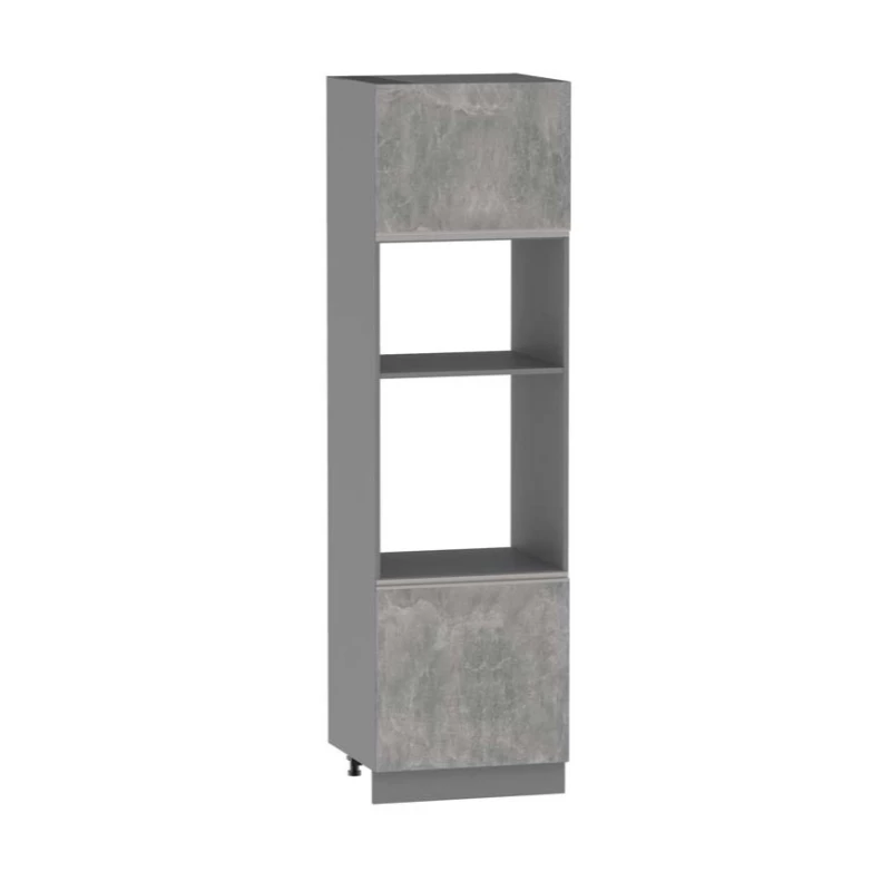 Konyhaszekrény beépített készülékekhez ADAMA - szélesség 60 cm, világos műbeton / szürke, 10 cm lábak