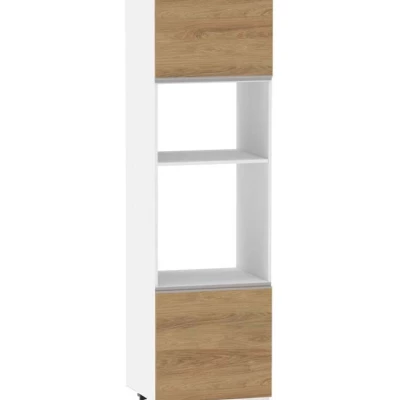 Konyhaszekrény beépített készülékekhez ADAMA - szélesség 60 cm, hickory natúr / fehér, lábak 15 cm