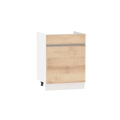 Mosdószekrény fiókkal ADAMA - szélesség 60 cm, artisan bükk / fehér, lábak 15 cm