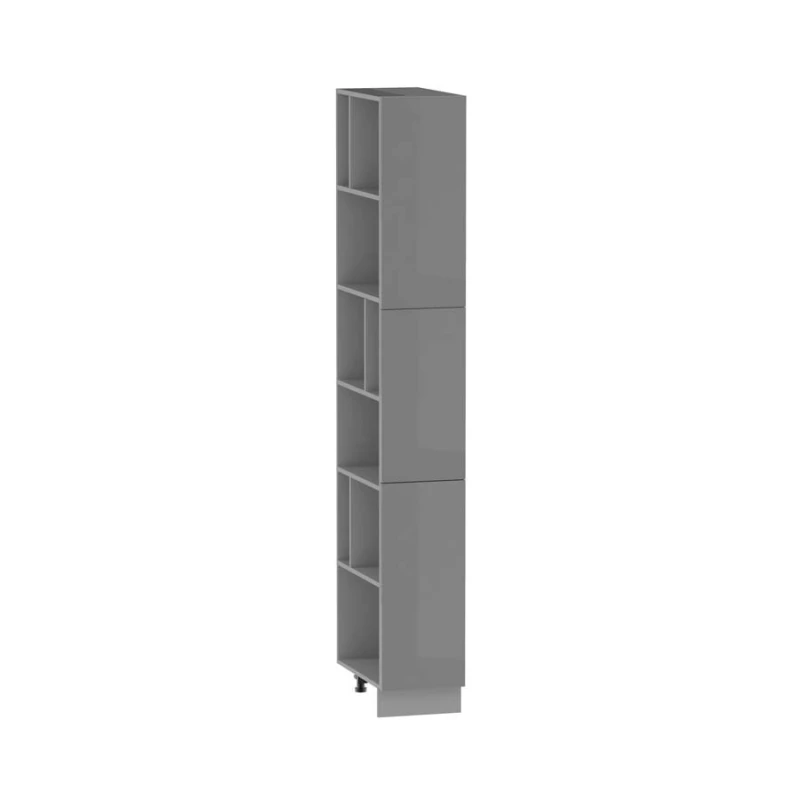 ADAMA konyhai polc - szélesség 30 cm, fényes szürke / szürke, lábak 10 cm