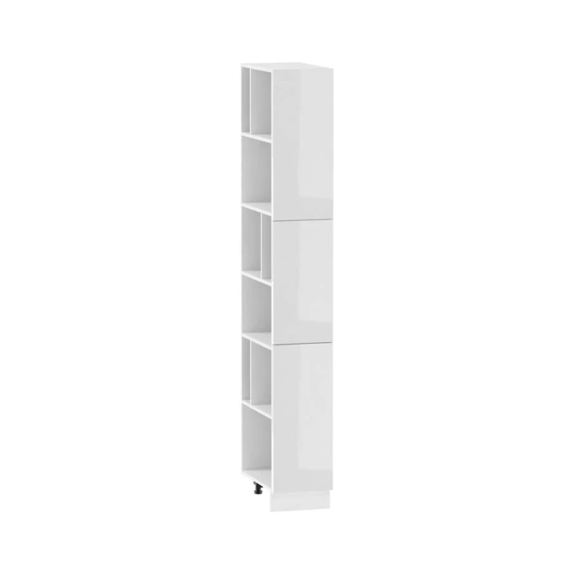 ADAMA konyhai polc - szélesség 30 cm, fényes fehér / fehér, lábak 15 cm