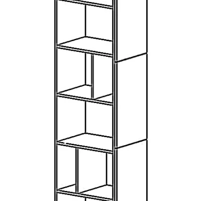 ADAMA konyhai polc - szélesség 30 cm, fényes fehér / fehér, lábak 15 cm