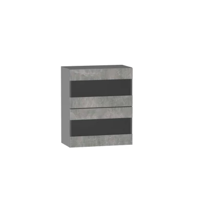 ADAMA üveg konyhaszekrény - szélesség 60 cm, világos beton műhely / szürke