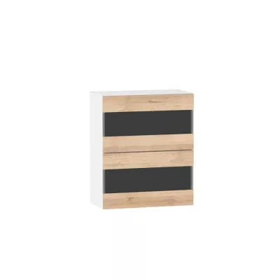 ADAMA üveg konyhaszekrény - szélesség 60 cm, artisan bükk / fehér