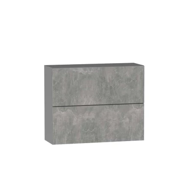 Kétajtós fali szekrény ADAMA - szélesség 90 cm, világos beton atelier / szürke