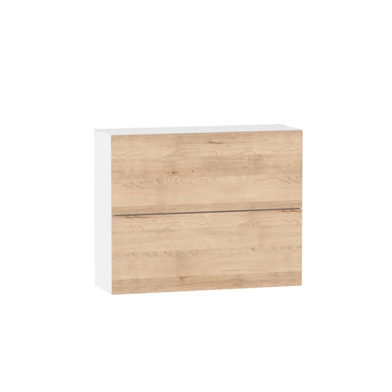 Kétajtós fali szekrény ADAMA - szélesség 90 cm, artisan bükk / fehér