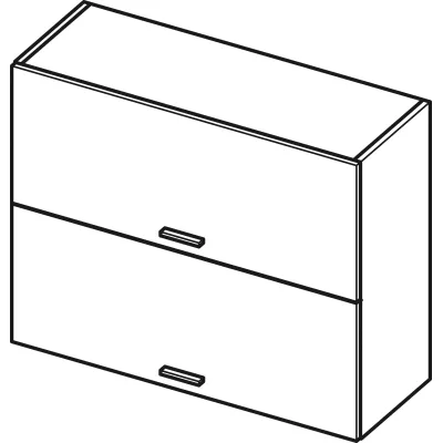 Kétajtós fali szekrény ADAMA - szélesség 90 cm, artisan bükk / fehér