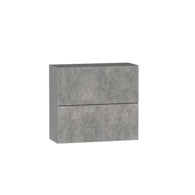 Kétajtós fali szekrény ADAMA - szélesség 80 cm, világos beton atelier / szürke