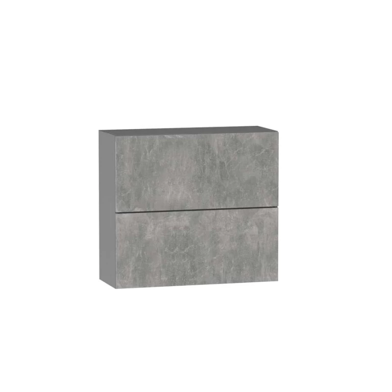 Kétajtós fali szekrény ADAMA - szélesség 80 cm, világos beton atelier / szürke