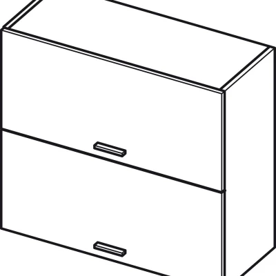Kétajtós fali szekrény ADAMA - szélesség 80 cm, fekete / szürke
