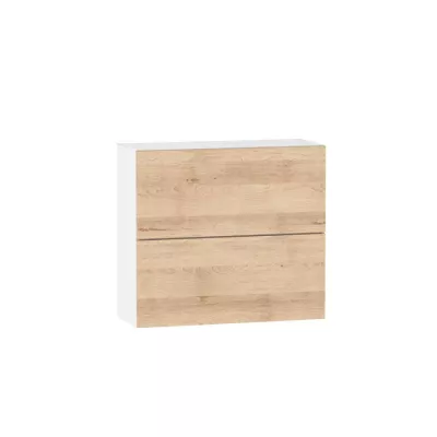 Kétajtós fali szekrény ADAMA - szélesség 80 cm, artisan bükk / fehér