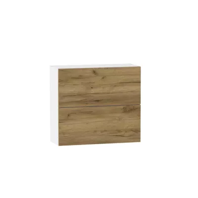 Kétajtós faliszekrény ADAMA - szélesség 80 cm, artisan tölgyfa arany / fehér