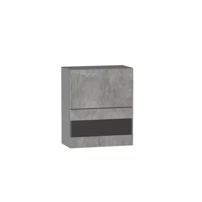 Felső vitrin ADAMA - szélesség 60 cm, világos beton atelier / szürke