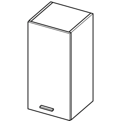 Felső konyhaszekrény ADAMA - szélesség 30 cm, fekete / szürke