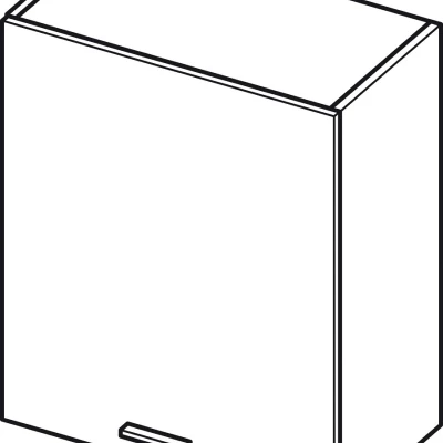 Felső konyhaszekrény ADAMA - szélesség 60 cm, fekete / szürke