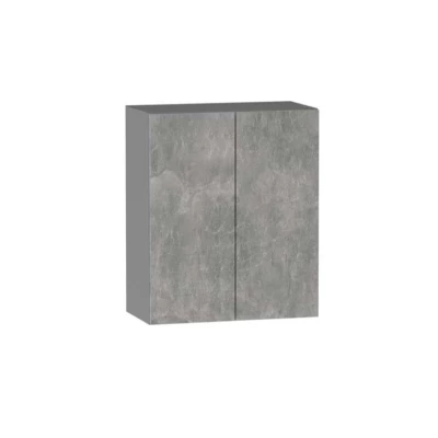 Felső kétajtós szekrény ADAMA - szélesség 60 cm, világos beton atelier / szürke