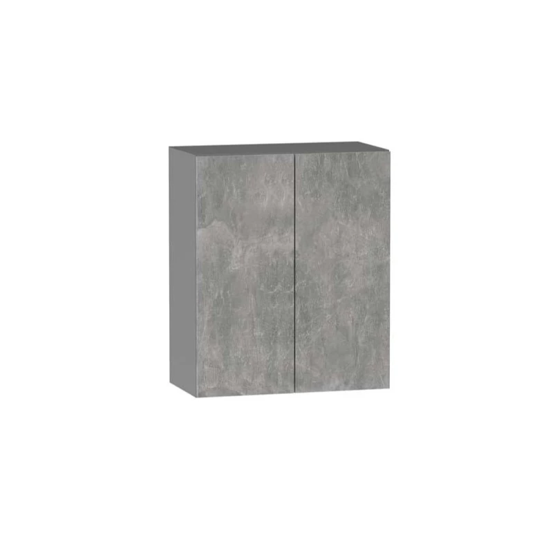 Felső kétajtós szekrény ADAMA - szélesség 60 cm, világos beton atelier / szürke