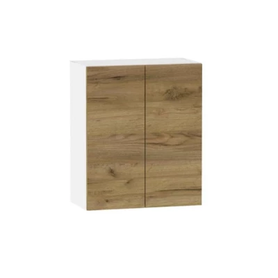Felső kétajtós szekrény ADAMA - szélesség 60 cm, artisan tölgyfa arany / fehér
