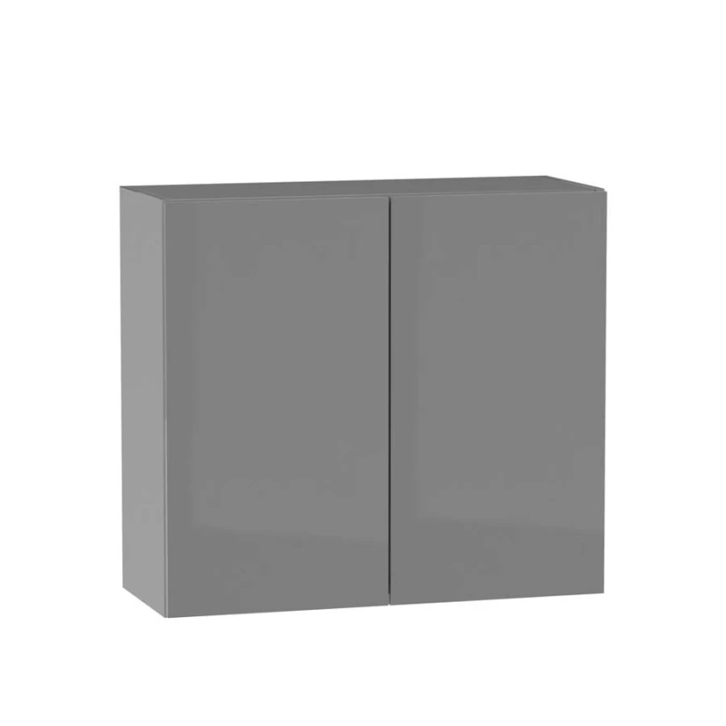 Felső konyhaszekrény ADAMA - szélesség 80 cm, fényes szürke / szürke