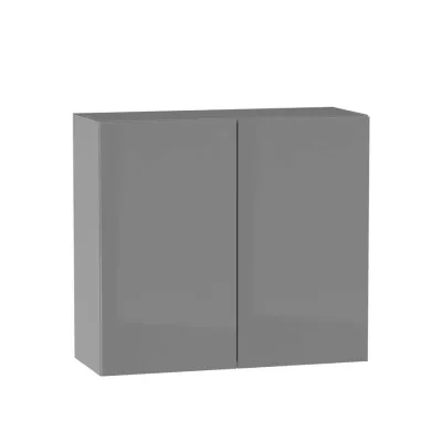 Felső konyhaszekrény ADAMA - szélesség 80 cm, fényes szürke / szürke