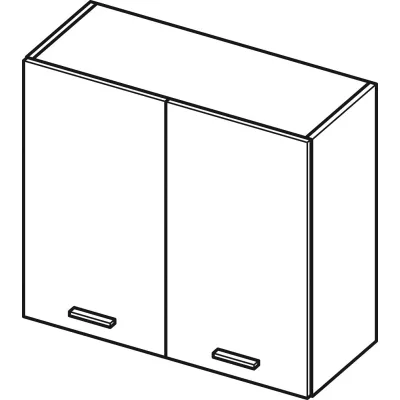 Felső konyhaszekrény ADAMA - szélesség 80 cm, fényes szürke / szürke