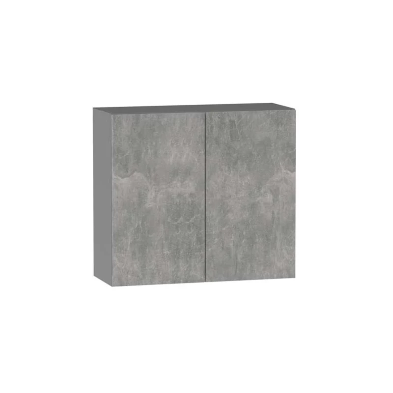 Felső konyhaszekrény ADAMA - szélesség 80 cm, világos beton atelier / szürke