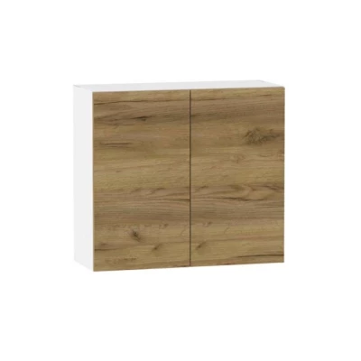 Felső konyhaszekrény ADAMA - szélesség 80 cm, artisan tölgyfa arany / fehér
