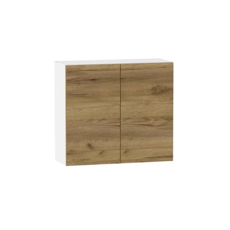 Felső konyhaszekrény ADAMA - szélesség 80 cm, artisan tölgyfa arany / fehér