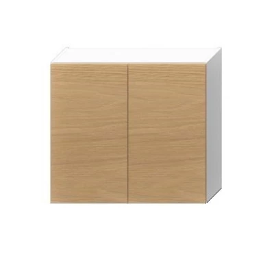 Felső szekrény ADAMA csepegtetővel - szélesség 80 cm, hickory natúr / fehér
