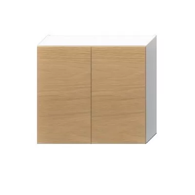 Felső szekrény ADAMA csepegtetővel - szélesség 80 cm, hickory natúr / fehér