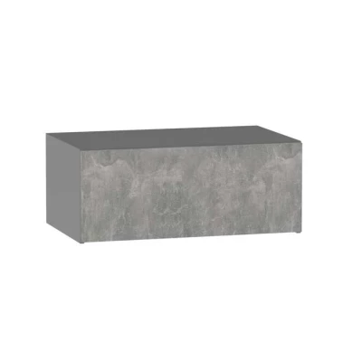 ADAMA konyhai faliszekrény - szélesség 90 cm, világos beton műhely / szürke