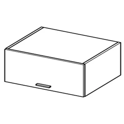 ADAMA konyhai faliszekrény - szélesség 90 cm, fényes fehér / fehér