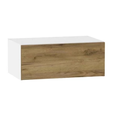 ADAMA konyhai faliszekrény - szélesség 90 cm, artisan tölgyfa arany / fehér