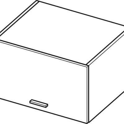 ADAMA konyhai faliszekrény - szélesség 50 cm, fekete / szürke