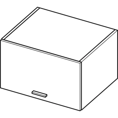 ADAMA konyhai faliszekrény - szélesség 50 cm, fekete / szürke