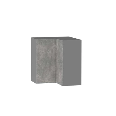 ADAMA konyhai sarokszekrény - szélesség 65 cm, világos műbeton / szürke