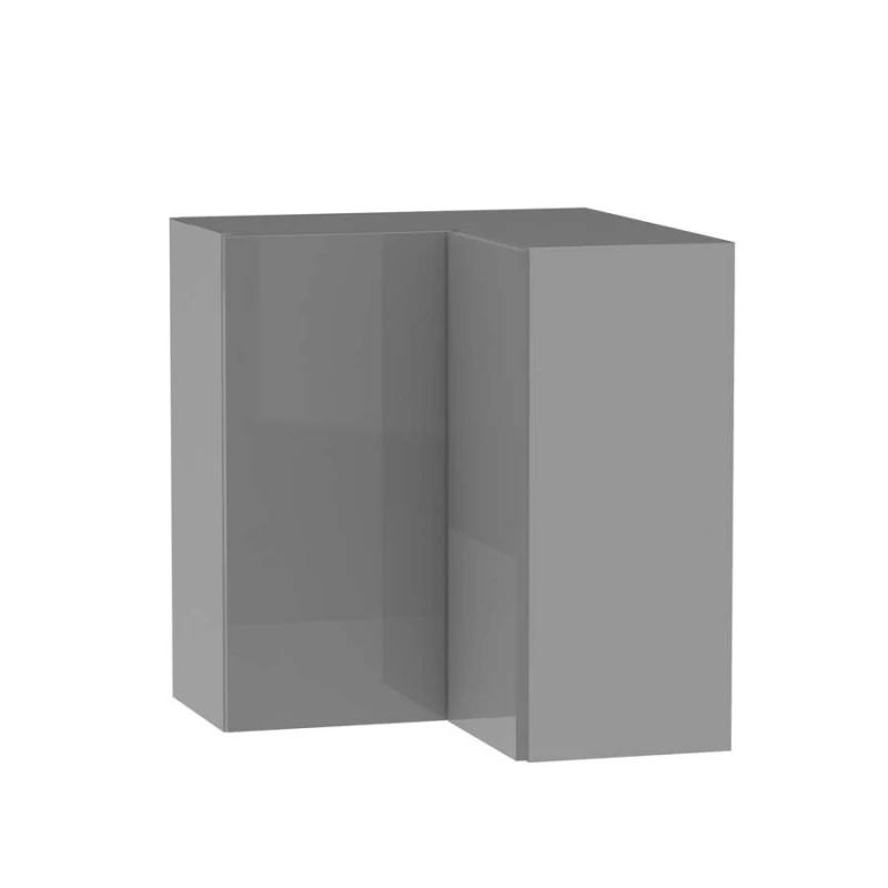 Konyhai sarokszekrény ADAMA - szélesség 65 cm, fényes szürke / szürke