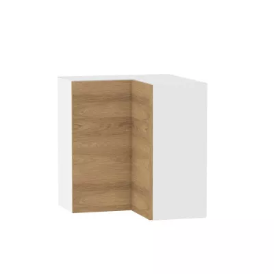 Konyhai sarokszekrény ADAMA - szélesség 65 cm, hickory natúr / fehér